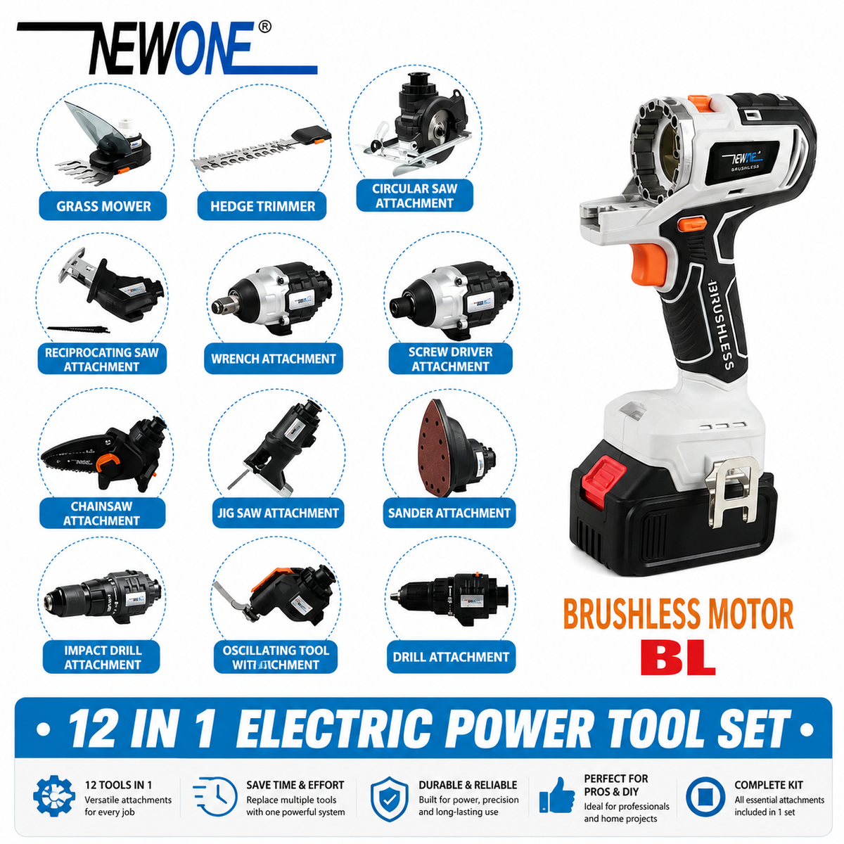 12-in-1 Multifunction Power Tool Kit – Complete Cordless System [SPECIAL OFFER]